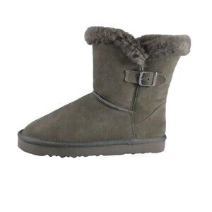 Style & Co. Womens Tiny 2 Gray Suede Winter Boots Shoes Size 9 Medium Booties.